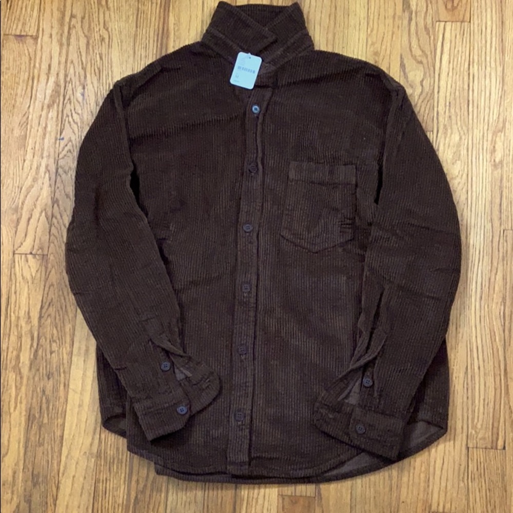 Free People Women’s M Button-down Corduroy Shirt NEW